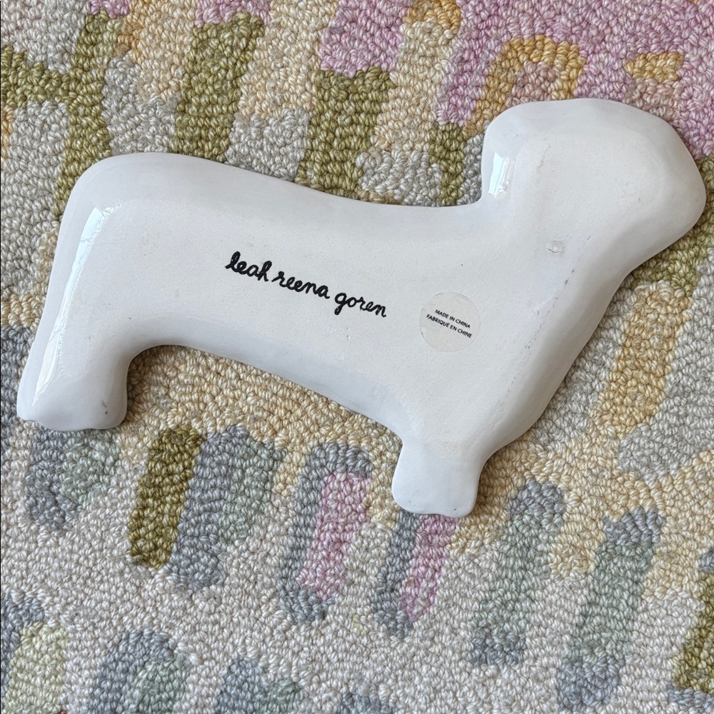 🐩Anthropologie Pet Study Trinket Dish Dachshund Dog Leah Reena Goren Ceramic - Picture 7 of 16